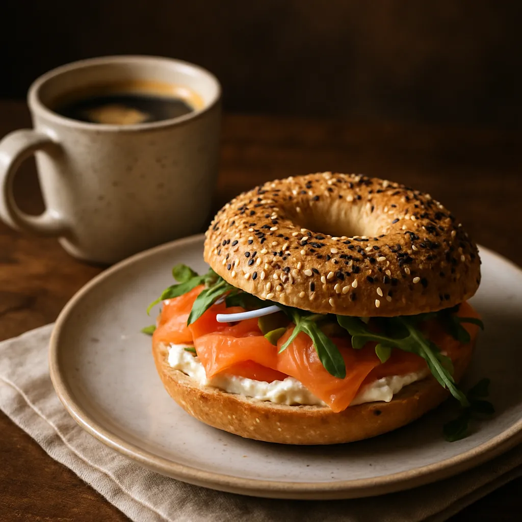 Bagel met zalm