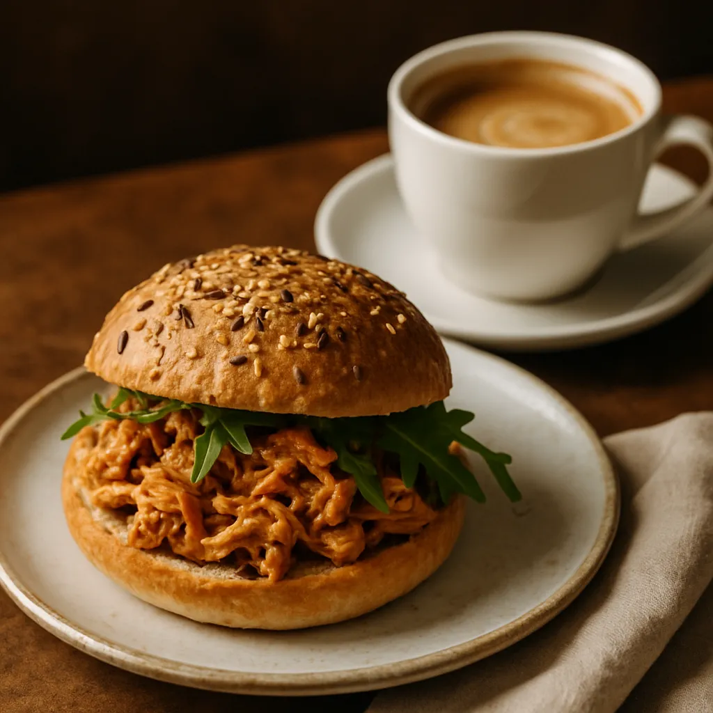 Broodje pulled chicken