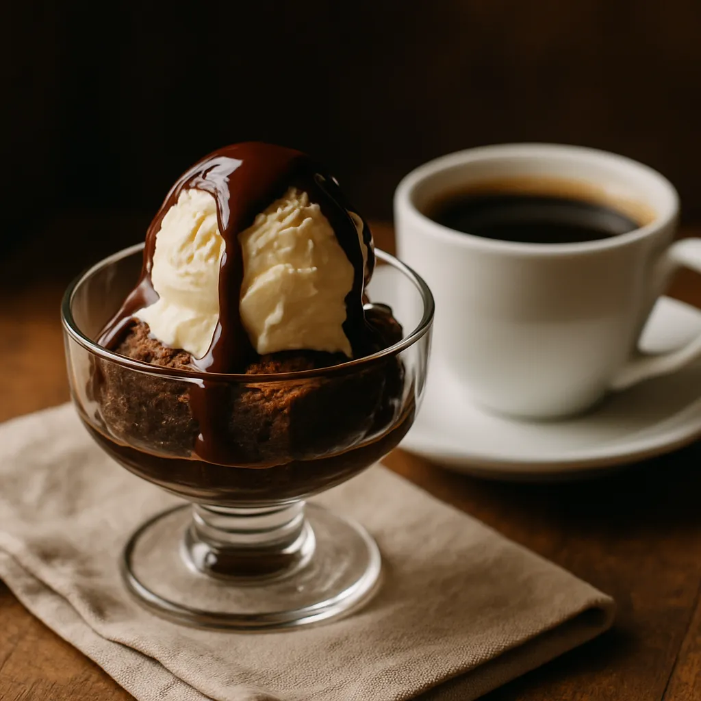 Brownie sundae