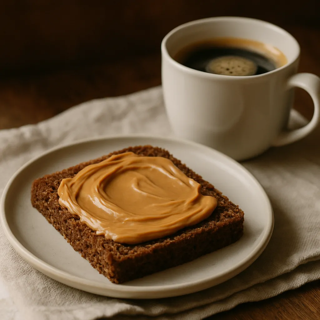 Roggebrood met pindakaas