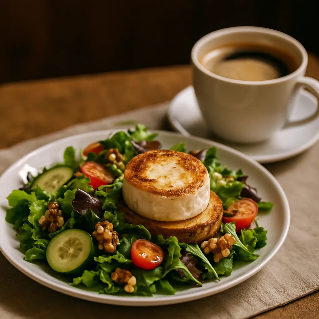 Salade chevre chaud