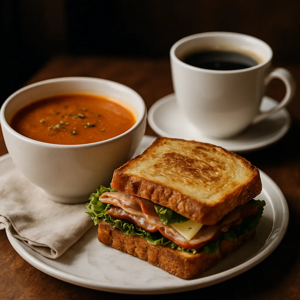 Soup and sandwich